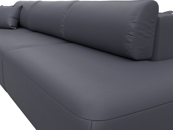 Диван прямой Лига-036 НПБ Модерн Лонг подлокотник слева Экокожа серый - Вид 4