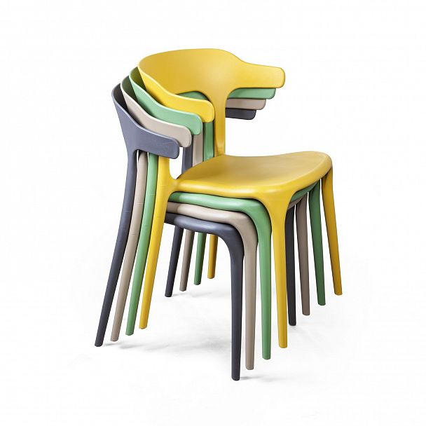 Стул Leo, первичный пластик белый, стопируемый - Вид 8