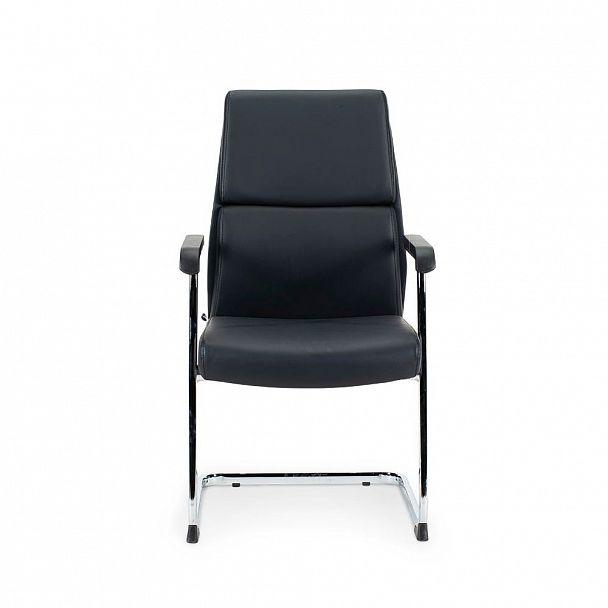 Кресло Лондон CF / хром / черный+черные вставки экокожа - Вид 2