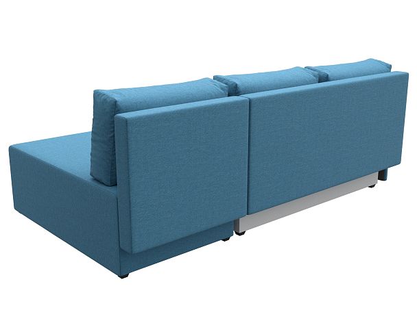 Диван угловой Поло правый угол Рогожка голубой - Вид 6
