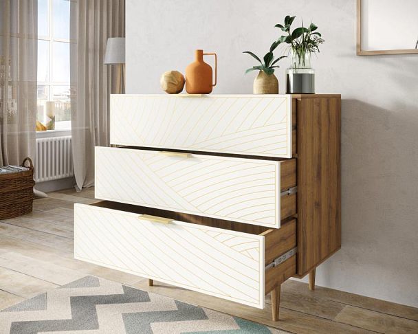 Комод с тремя ящиками Line LN12/GR1/beige - Вид 2