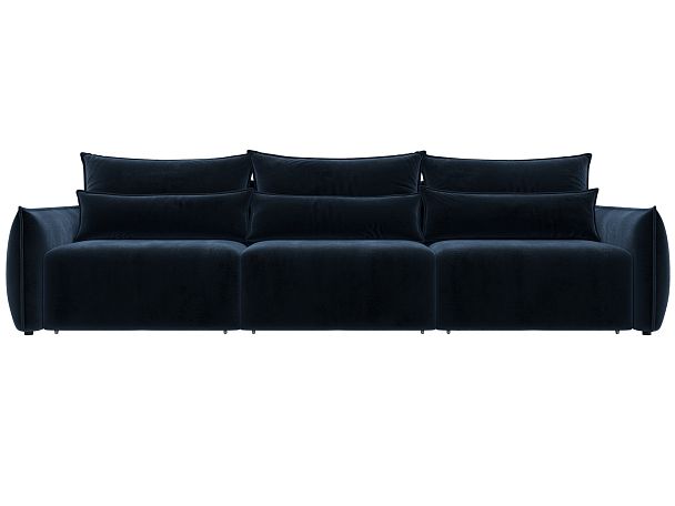 Диван прямой Лига-051 НПБ Лонг Велюр синий - Вид 2