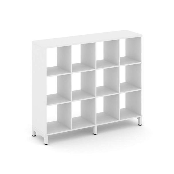 Стайл Проджект Каркас стеллажа 3 яр. SN.KS-340 Белый/Металл Белый 1488*400*1248 - Вид 1