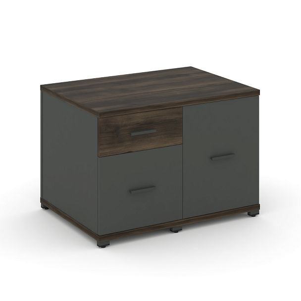 Concept Тумба приставная сервисная CN.TSR-001 A Дуб Мали/Антрацит/Металл Антрацит 836*600*583 - Вид 1