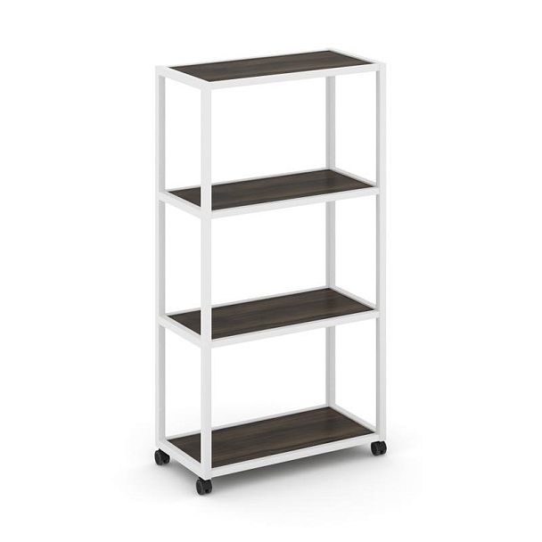Shelf Mobile Стеллаж 4 уровня 1 секция VR.LT-STK-401.06 Дуб Мали/Металл Белый 600*400*1523 - Вид 1