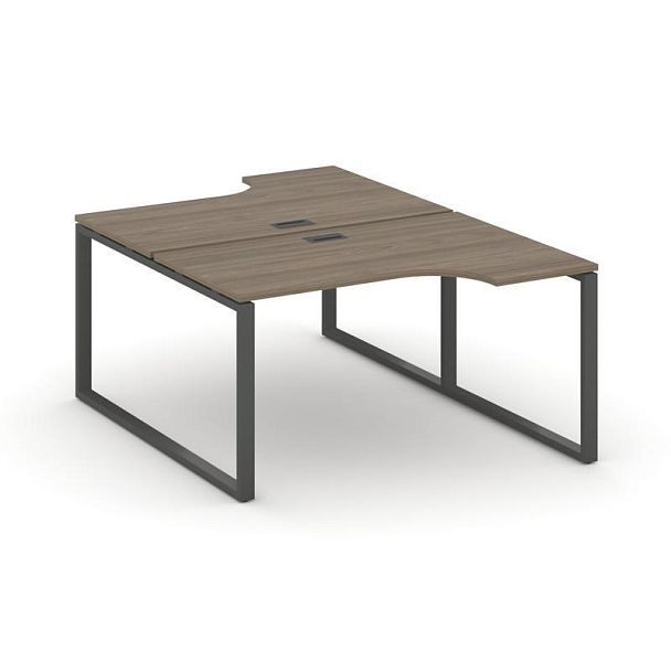 Стайл Проджект Рабочая станция эргоном. SN-6O.DRPA-001 Вяз Благородный/Металл Антрацит 1380*1232/199 - Вид 1