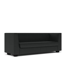 Диван 3-местный Миларго экокожа черная CN1114 - Фото предпросмотра