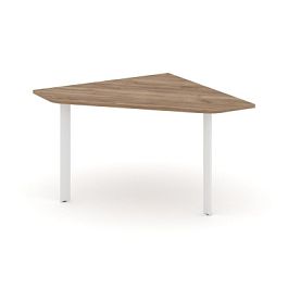 Style Project Next Угловой элемент переговорного стола SN-59.UPRG-031 Дуб Табак/Металл Белый 1180*1180*750 - Фото предпросмотра