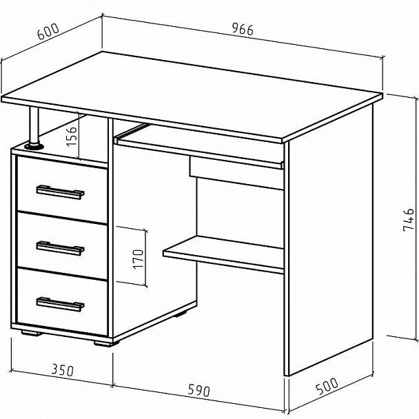 Стол компьютерный Амбер-4 - Вид 2