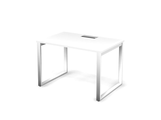 MATRIX 121S103-O Стол прямой, проводник Merida (O-обр. опоры) 1180х780х775 Белый - Вид 1