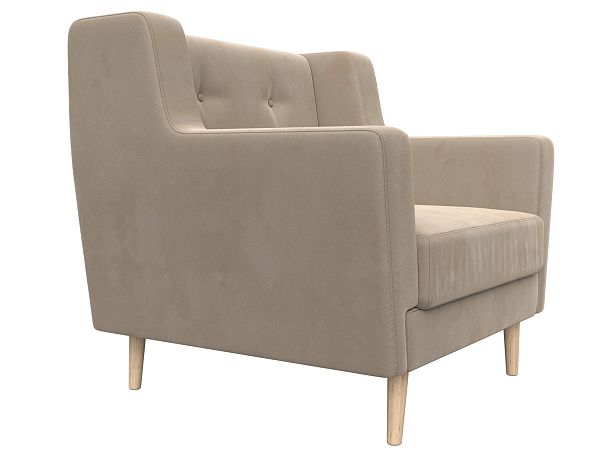 Кресло Брайтон (полностью велюр бежевый) - Вид 3