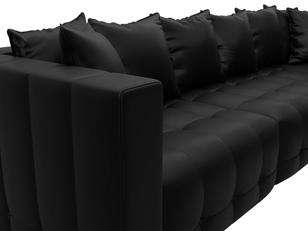 Диван угловой Лига-052 НПБ Лонг угол универсальный Экокожа черный - Вид 4