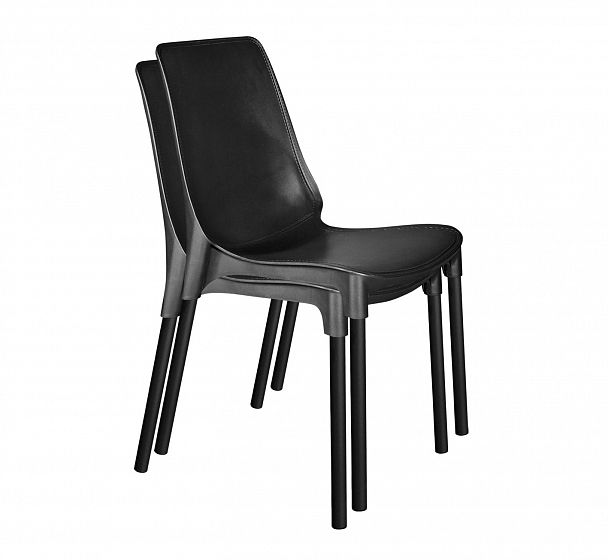 Стул Sheffilton SHT-S75 черный черный/черный муар, стопируемый - Вид 4