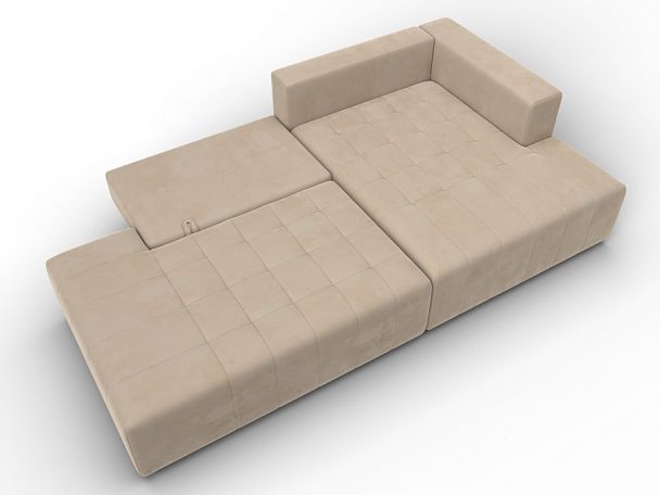 Диван угловой Лига-103 НПБ угол правый Велюр бежевый - Вид 8