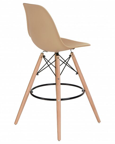 Стул барный DOBRIN DSW BAR (ножки светлый бук, цвет сиденья бежевый (GR-03)) - Вид 4