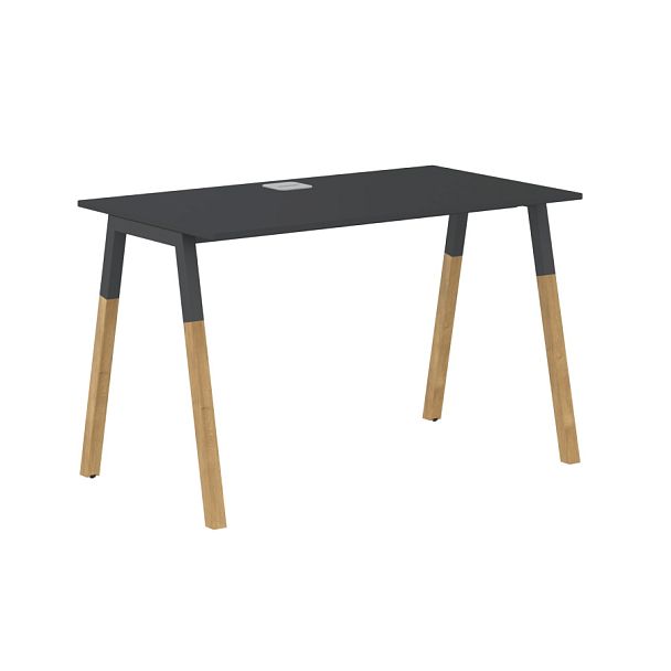 Стол FST 1167 Черный графит/Антрацит-Бук 1180х670х733 FORTA - Вид 1