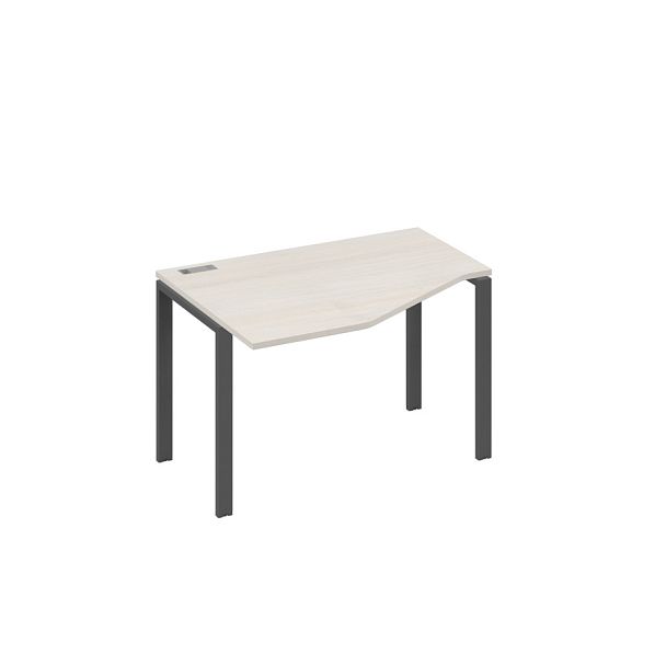 Стол эргономичный левый "Техно" на металлокаркасе UNO A4 А4 Б1 051 БП дуб / металлокаркас антрацит - Вид 1