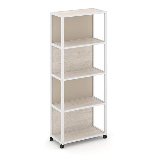 Shelf Mobile Стеллаж 5 уровней 1 секция VR.LT-STK-504.06 Денвер Светлый/Металл Белый/W-04 600*400*2000 - Вид 2