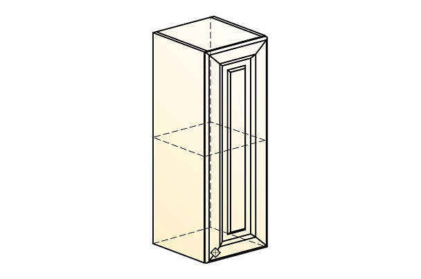 Мишель Шкаф навесной L200 Н720 (1 дв. гл.) (эмаль) 22.15.1851  - Вид 3