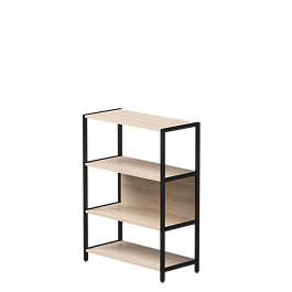 Стеллаж металлический средний Everprof EVO 830х385x1120 Дуб Соната/Черный - Фото предпросмотра