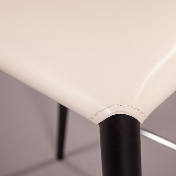 Стул полубарный Albert, кожа бежевый - Вид 7