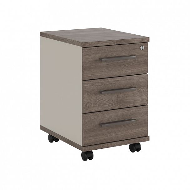 Тумба подкатная 3 ящика New Line 40,6x52,5x62 дуб шамони темный - Вид 1