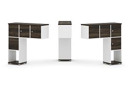 Concept Надставка низкая CN.DNN-002 Дуб Мали/Белый Бриллиант/Металл Белый 1099*365*1130 - Фото предпросмотра