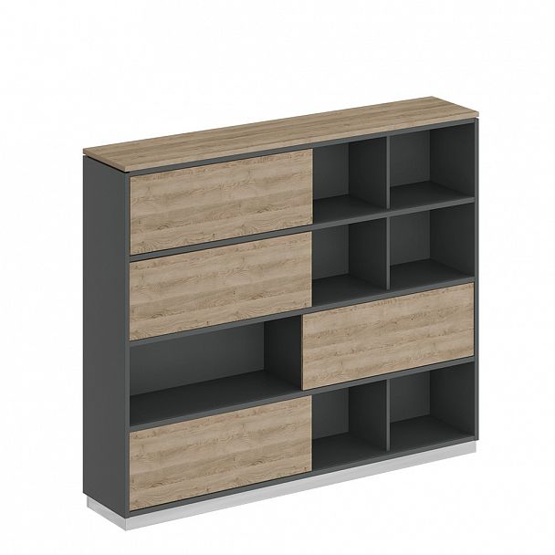 Шкаф-купе "City" СИ 301 дуб гладстоун светлый/антрацит премиум/дуб гладстоун светлый - Вид 1