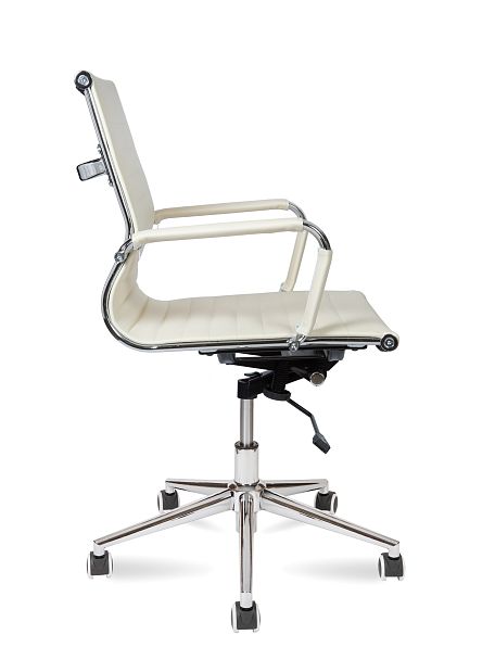 Кресло Техно LB / хром / слоновая кость экокожа - Вид 3