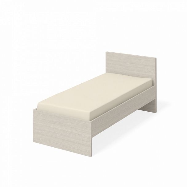 Кровать (необходимо ортопедическое основание) "Агата" ПК-АГТ-КВ96х207/БМ/БО-В1-30 дуб альпийский - Вид 1