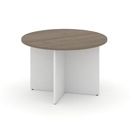 Стайл Проджект Стол переговорный кругл. SN-D.SPRG-004 Вяз Благородный/Белый 1180*1180*750 - Фото предпросмотра