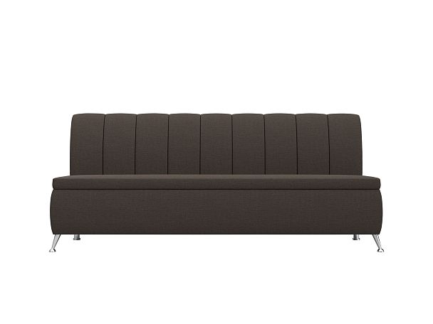 Диван кухонный прямой Кантри Рогожка коричневый - Вид 2