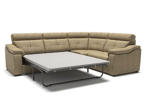 Boston NEW диван-кровать угловой замша бежевый - Вид 2