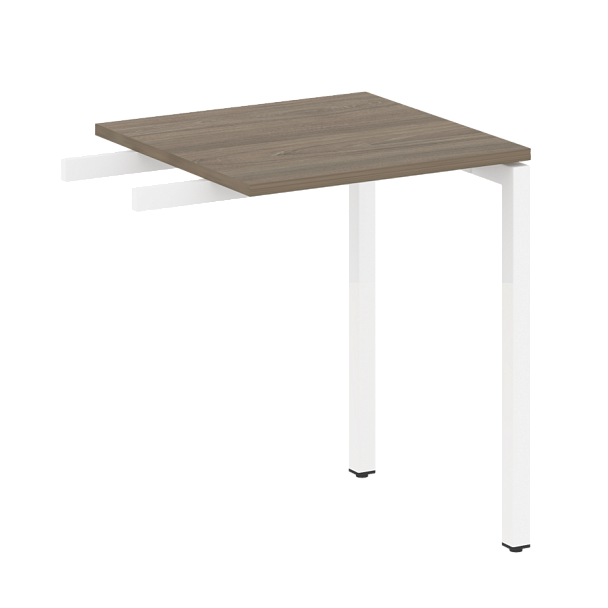 Metal System Quattro Приставной элемент на П-образном м/к 40БП.ПР-1 Вяз/Белый металл 600*600*750 - Вид 1