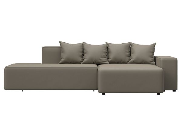 Диван угловой Лига-079 угол правый Экокожа бежевый - Вид 1