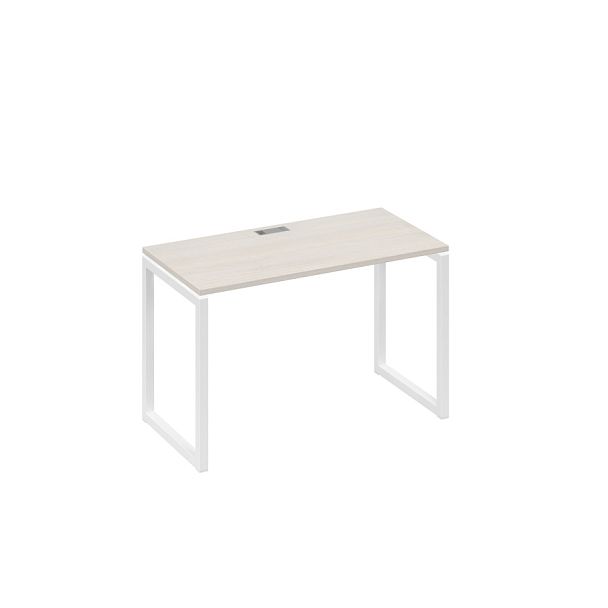 Стол письменный на металлокаркасе QUATTRO A4 А4 Б4 003 БП дуб / металлокаркас белый - Вид 1