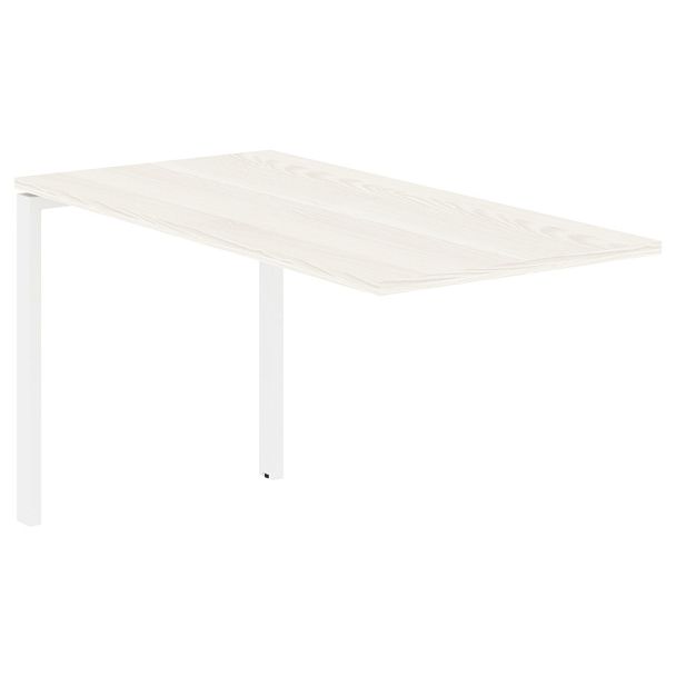 Брифинг-приставка EUB 1367 Ясень Траун/Белый 1360х670х750 EDIS - Вид 1