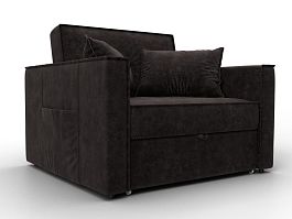 Кресло-кровать Лига-104 (80) Велюр коричневый - Фото предпросмотра