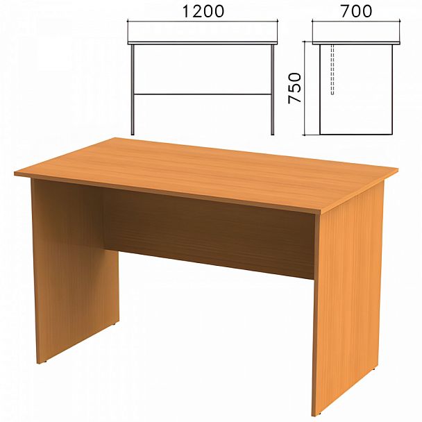 Стол письменный "Фея", 1200х700х750 мм, цвет орех милан, СФ03.5 - Вид 1