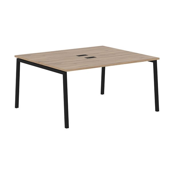 Стол 2-х местный ELWST 1513 Дуб Денвер светлый/Черный 1560х1346х750 EDIS - Вид 1