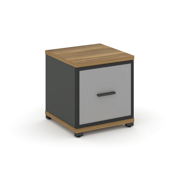 Concept Шкаф 1 узкая секция, 1 ниша CN.STU-113 RMB A Сандал Янтарный/Антрацит/Металл Антрацит/Сатин 420*420*450 - Вид 1