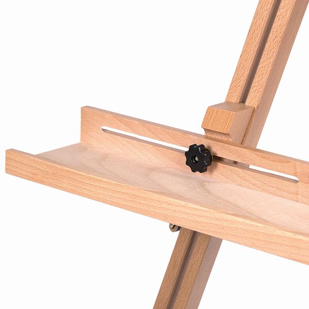 Мольберт полевой-тренога, бук, с полкой, высота 132-192 см, высота холста 112 см, BRAUBERG ART, 192262 - Вид 7