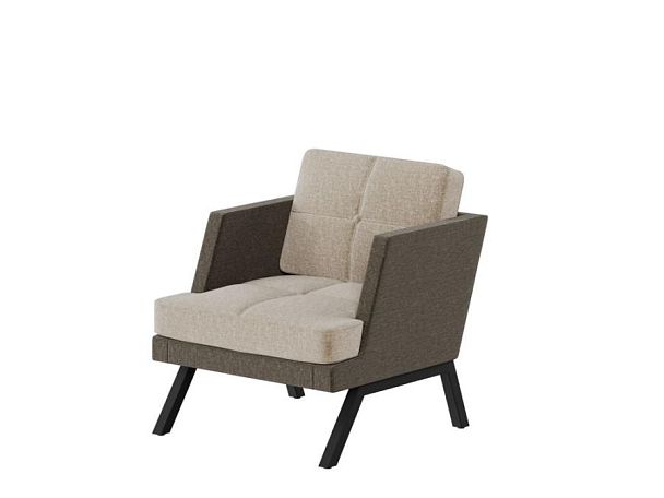 Aldo Кресло с декором из пуговиц ALDB-01L Сан 03/Сан 06/Металл Черный 790*875*890 - Вид 1