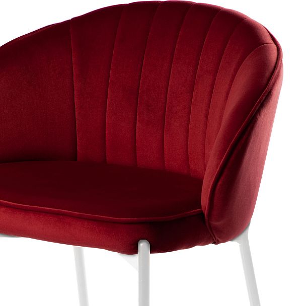 Полубарный стул Миэль бордовый/белый - Вид 6