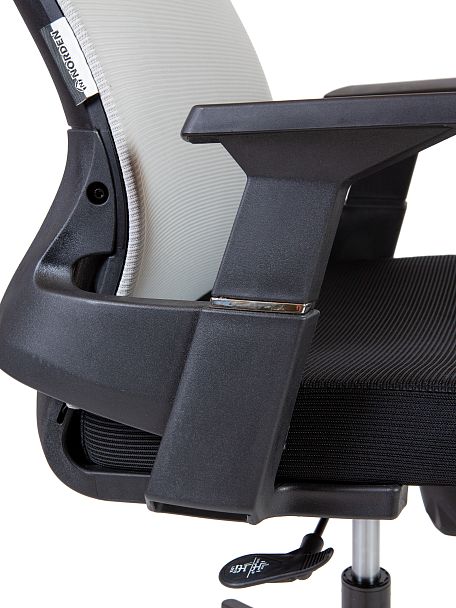 Кресло офисное Terra LB / черный пластик / серая сетка / черная ткань - Вид 6