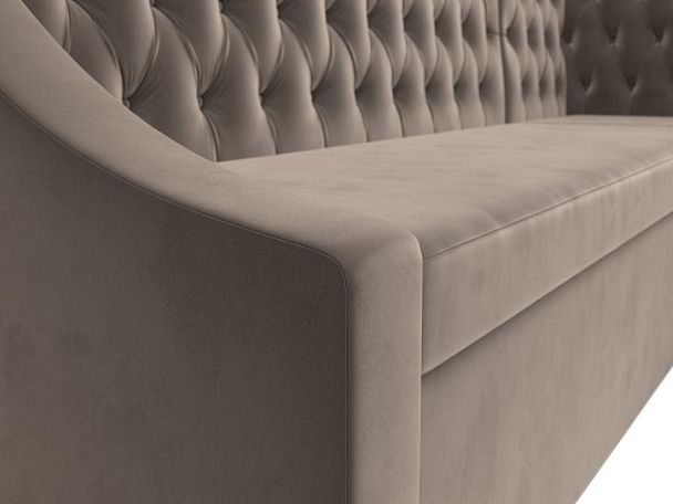 Кухонный угловой диван Мерлин правый (полностью велюр коричневый) - Вид 4