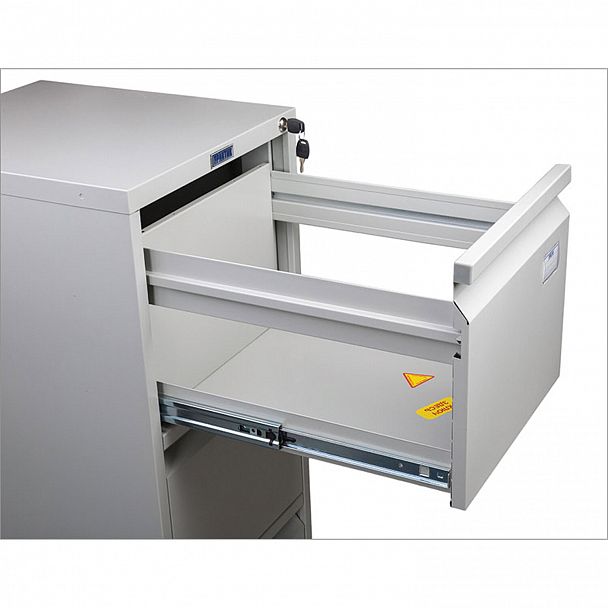 Шкаф картотечный ПРАКТИК "A-42", 685х408х485 мм, 2 ящика для 84 подвесных папок, формат папок A4 (БЕЗ ПАПОК) - Вид 6