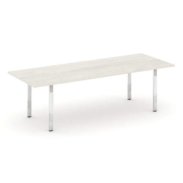 Style Project Direct Lux Стол переговорный M-SN-6P.SPRG-258.3 Дуб Наварра/Нержавеющая Сталь/Хром 2580*980*25 - Вид 1