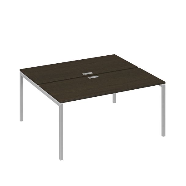 Станция офисная на каркасе DUE (2х160) A4 А4 С2 175 БП венге / металлокаркас серый - Вид 1