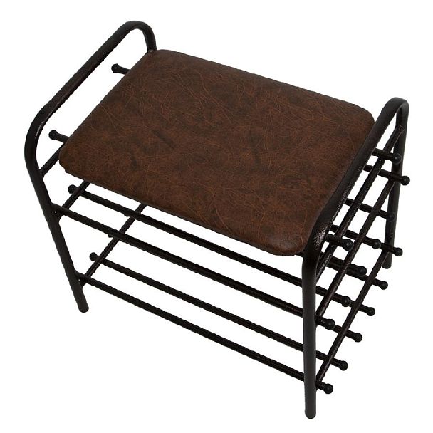 Банкетка-обувница шоколад на меди - Вид 2